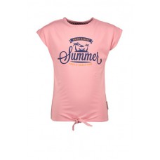 Girls t-shirt with knot punch pink Y204-5497